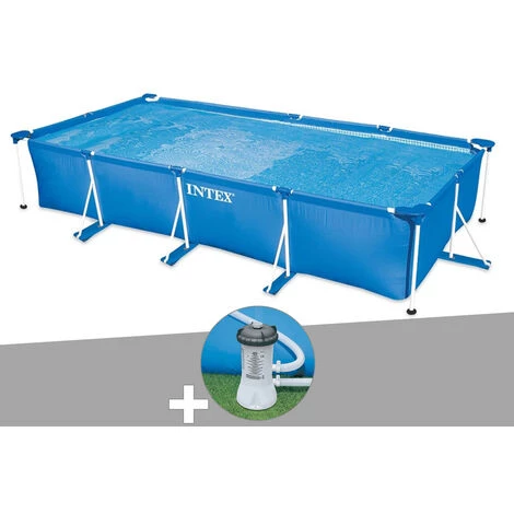 Kit Piscine Tubulaire Rectangulaire Intex 4,50 X 2,20 X 0,84 M + Filtration à Cartouche 3 Kit Piscine Tubulaire Rectangulaire Intex 4,50 X 2,20 X 0,84 M + Filtration à Cartouche