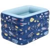 YONGQING Piscine Gonflable D'été à 4 Couches Ou Piscine Pliable Pour Enfants, Baignoire Extérieure Intérieure (1.2m) - Bleu De La Mer Profonde - Bleu De La Mer Profonde