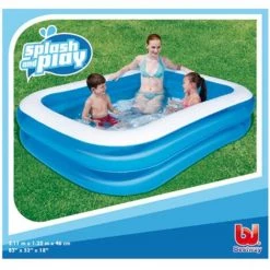 Bestway Piscine Rectangulaire 211x132x46 Cm Bleu