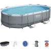 Piscine Hors-sol Tubulaire Bestway Power Steel Oval 488x305x107 Cm Épurateur à Cartouche De 3 028 L/H Bâche Et Échelle
