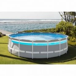 INTEX - KIT PISCINE TUBULAIRE CLEAR WINDOW (Ø)4,88 X (h)1,22m