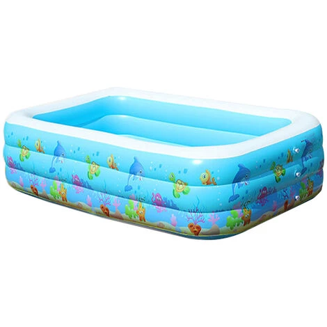 HAPPYSHOPPING Piscine Pour Enfants Maison-fond De Bulle D'impression A Trois Couches De 1,3 M 3 HAPPYSHOPPING Piscine Pour Enfants Maison-fond De Bulle D'impression A Trois Couches De 1,3 M