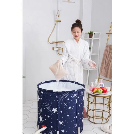 THSINDE Baignoire Pliante Ménagère, Baignoires Portables, Baignoires Autoportantes Pour Tout Le Corps, Baignoires Pour Adultes Et , Durables Et Antidérapantes,blue 7 THSINDE Baignoire Pliante Ménagère, Baignoires Portables, Baignoires Autoportantes Pour Tout Le Corps, Baignoires Pour Adultes Et , Durables Et Antidérapantes,blue – Image 5