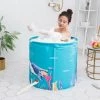 THSINDE Baignoire Pliante Ménagère, Baignoires Portables, Baignoires Autoportantes Pour Tout Le Corps, Baignoires Pour Adultes Et , Durables Et Antidérapantes,rose