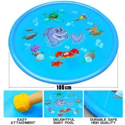 SWAGX Tapis Anti-éclaboussures Gonflable 100CM Sprinkle & Splash Play Mat Toys Pour Enfant 8 SWAGX Tapis Anti-éclaboussures Gonflable 100CM Sprinkle & Splash Play Mat Toys Pour Enfant -Piscine Soldes Boutique 35543026 2