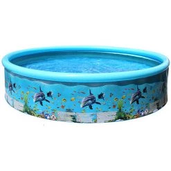 SWAGX 155x30cm Piscine Gonflable Pataugeoire Piscine Familiale Pliable Pour Enfants Adultes Piscines Pour Jardin