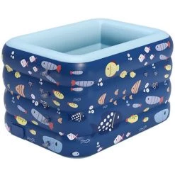 Aqrau Piscine Gonflable Sans Fil Automatique En PVC à Quatre Couches Pour Bébé De Ménage 1,2 M