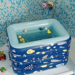 Aqrau Piscine Gonflable Sans Fil Automatique En PVC à Quatre Couches Pour Bébé De Ménage 1,2 M -Piscine Soldes Boutique 35618907 3