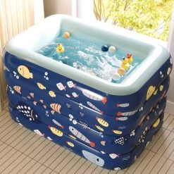 Aqrau Piscine Gonflable Sans Fil Automatique En PVC à Quatre Couches Pour Bébé De Ménage 1,2 M -Piscine Soldes Boutique 35618907 5