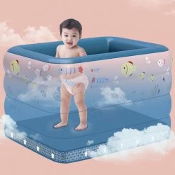 Aqrau Piscine Gonflable Sans Fil Automatique En PVC à Quatre Couches Pour Bébé De Ménage| 1,2 M -Piscine Soldes Boutique 35618916 3