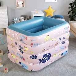 Aqrau Piscine Gonflable Sans Fil Automatique En PVC à Quatre Couches Pour Bébé De Ménage| 1,2 M -Piscine Soldes Boutique 35618916 4