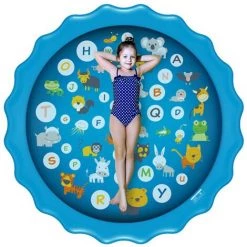 TIGA 170*10CM Tapis Piscine Gonflable Play Mat Jouet Pour Enfants (Type C-170cm Lacy Splash Mat)