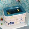 Aqrau Piscine Gonflable Avec Recharge Automatique Sans Fil Piscine Bébé Piscine Familiale 1.2M | ROSE