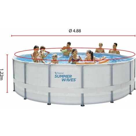 HABITAT ET JARDIN Piscine Tubulaire "Elite" - Ø 4.88 X 1.22 M 5 HABITAT ET JARDIN Piscine Tubulaire "Elite" - Ø 4.88 X 1.22 M – Image 3