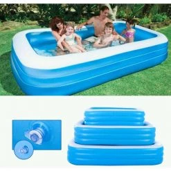 305*180*60cm 3 Couches Portable Pliable Piscine Gonflable PVC Baignoire Extérieure Baignoire Intérieure Salle De Bains SPA Pour Enfants Adulte été (3m) Coxolo -Piscine Soldes Boutique 36489329 4