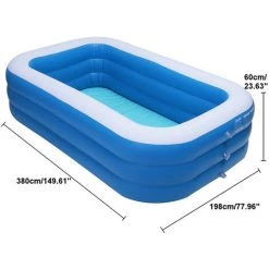 3.8 M Portable Pliable Piscine Gonflable PVC Baignoire Extérieure Baignoire Intérieure Salle De Bains SPA Pour Enfants Adulte D'été Coxolo -Piscine Soldes Boutique 36489686 2