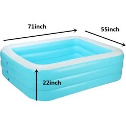 SWAGX Piscine Familiale En PVC Durable Pour Piscine Gonflable 180CM 10 SWAGX Piscine Familiale En PVC Durable Pour Piscine Gonflable 180CM -Piscine Soldes Boutique 36732059 4