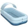HAPPYSHOPPING Pare-soleil Et Protection Solaire Sans Fil Automatique Pour Piscine Gonflable,bleu Foncé 3.05m - Bleu Foncé 3.05m -Piscine Soldes Boutique 37780447 1