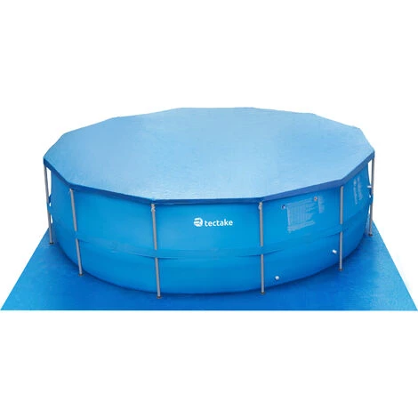 TECTAKE Piscine Tubulaire Ronde MERINA + Bache, échelle Et Autres Accessoires - Piscinette Tubulaire, Piscine Hors-sol, Piscine Autoportée - Bleu 5 TECTAKE Piscine Tubulaire Ronde MERINA + Bache, échelle Et Autres Accessoires - Piscinette Tubulaire, Piscine Hors-sol, Piscine Autoportée - Bleu – Image 3