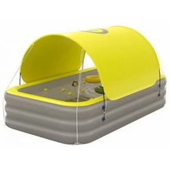 HAPPYSHOPPING Auvent Amovible De Radeau De Flotteur De Piscine Gonflable Resistant Au Soleil De Piscine De Gonflage Automatique Pour La Partie Exterieure De L'eau D'arriere-cour, Modele : Jaune 2.1m - Modele:Jaune 2.1m -Piscine Soldes Boutique 38594051 3
