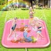 Peradix Tapis De Jet D'eau Pour Jouets Enfants,170 Cm Perle Tapis De Pulvérisation D'eau PVC Durable Sprinkler Splash Pad,Jeu D'eau Extérieurs Pour Filles Et Garçons De Les Jardins Et Les Pelouses