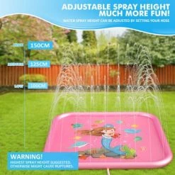 Peradix Tapis De Jet D'eau Pour Jouets Enfants,170 Cm Perle Tapis De Pulvérisation D'eau PVC Durable Sprinkler Splash Pad,Jeu D'eau Extérieurs Pour Filles Et Garçons De Les Jardins Et Les Pelouses -Piscine Soldes Boutique 39449882 2