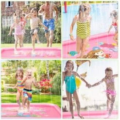 Peradix Tapis De Jet D'eau Pour Jouets Enfants,170 Cm Perle Tapis De Pulvérisation D'eau PVC Durable Sprinkler Splash Pad,Jeu D'eau Extérieurs Pour Filles Et Garçons De Les Jardins Et Les Pelouses -Piscine Soldes Boutique 39449882 4