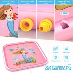 Peradix Tapis De Jet D'eau Pour Jouets Enfants,170 Cm Perle Tapis De Pulvérisation D'eau PVC Durable Sprinkler Splash Pad,Jeu D'eau Extérieurs Pour Filles Et Garçons De Les Jardins Et Les Pelouses -Piscine Soldes Boutique 39449882 5