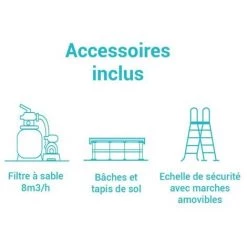 Kit Piscine Tubulaire Ultra Frame 7.32xH1.32 Intex - Gris - Gris -Piscine Soldes Boutique 40475490 3