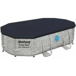 Piscine Tubulaire BESTWAY - Aventurine Pierre- Imitation Pierre Grise. Piscine Ovale 5x3m Avec Pompe De Filtration à Sable. Hublots. échelle Et Bâche De Protection - Gris 9 Piscine Tubulaire BESTWAY - Aventurine Pierre- Imitation Pierre Grise. Piscine Ovale 5x3m Avec Pompe De Filtration à Sable. Hublots. échelle Et Bâche De Protection - Gris -Piscine Soldes Boutique 43704901 3