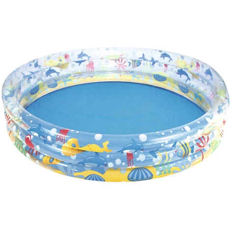THSINDE Piscine Gonflable Ronde Pour Enfant Ocean Life, Diamètre 122 Cm, Hauteur 25 Cm 4 THSINDE Piscine Gonflable Ronde Pour Enfant Ocean Life, Diamètre 122 Cm, Hauteur 25 Cm – Image 2