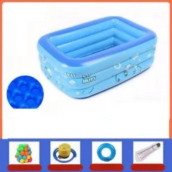 THSINDE Piscine Gonflable Enfant Baignoire Usage Domestique Pataugeoire 1.3m LAVENTE