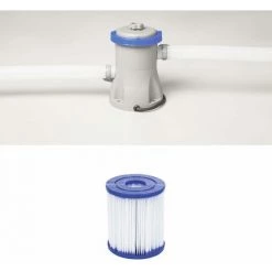 ALICE'S GARDEN Piscine Gonflable Bleue Autoportante BESTWAY – Jade ⌀ 360 X 76 Cm - Piscine Hors Sol Autostable Ronde Avec Filtre à Cartouche Et 1 Cartouche Incluse - Bleu -Piscine Soldes Boutique 44640516 3