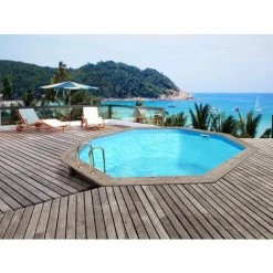 HABITAT ET JARDIN Piscine Bois Venecia " - 5.80 X 1.31m