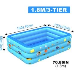 JMAX 180cm Piscine Gonflable Adultes Enfants Piscine Baignoire Extérieur Intérieur 8 JMAX 180cm Piscine Gonflable Adultes Enfants Piscine Baignoire Extérieur Intérieur -Piscine Soldes Boutique 48833209 2