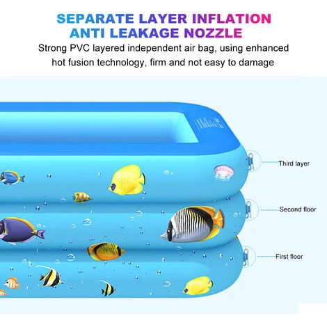 JMAX 180cm Piscine Gonflable Adultes Enfants Piscine Baignoire Extérieur Intérieur 7 JMAX 180cm Piscine Gonflable Adultes Enfants Piscine Baignoire Extérieur Intérieur – Image 5