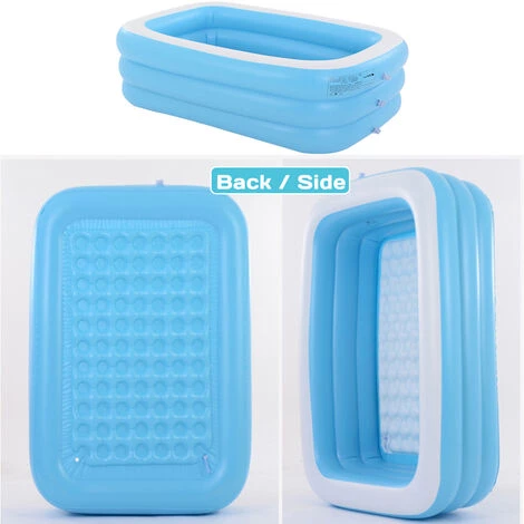 JMAX 210cm Piscine Gonflable Carrée Baignoire Pour Enfants Maison Extérieur 5 JMAX 210cm Piscine Gonflable Carrée Baignoire Pour Enfants Maison Extérieur – Image 3