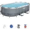 Piscine Hors-sol Tubulaire Bestway Power Steel Oval 427x250x100 Cm Épurateur à Cartouche De 2 006 L/H -Piscine Soldes Boutique 49995235 1