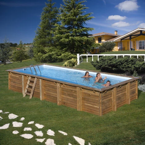 Gré Piscine Bois BRAGA 8,15m X 4,20m X H: 1,46m 4 Gré Piscine Bois BRAGA 8,15m X 4,20m X H: 1,46m – Image 2