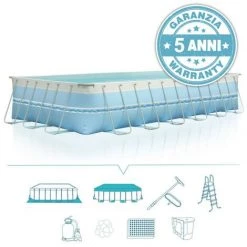 PISCINE HORS SOL RECTANGULAIRE PANTELLERIA 1036X548X132 CM | SAN MARCO, SET BASIC