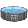 CONCEPT-USINE Piscine Hors Sol Ronde 3,66 X 1 M HILO - Gris -Piscine Soldes Boutique 51220263 1