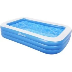 Duerer Piscines Gonflables 92" X 56" X 22" Enfants Toddler Adultes 3+ Ans Piscine Gonflable Épaissie Pour Backyard Garden Outdoor Party