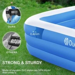 Duerer Piscines Gonflables 92" X 56" X 22" Enfants Toddler Adultes 3+ Ans Piscine Gonflable Épaissie Pour Backyard Garden Outdoor Party 9 Duerer Piscines Gonflables 92" X 56" X 22" Enfants Toddler Adultes 3+ Ans Piscine Gonflable Épaissie Pour Backyard Garden Outdoor Party -Piscine Soldes Boutique 51369967 3