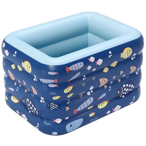 HALOYO Piscine Gonflable Pataugeoire En PVC Enfant Baignoire 4 Couches Piscine 1.2M BLEU 3 HALOYO Piscine Gonflable Pataugeoire En PVC Enfant Baignoire 4 Couches Piscine 1.2M BLEU