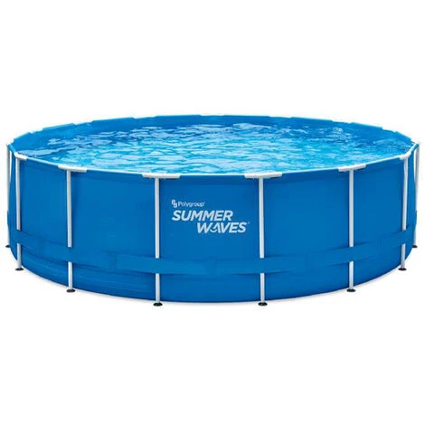 Piscine Tubulaire Ronde Active Frame Pool 4,57 X 1,22 M - Summer Waves - Bleu 3 Piscine Tubulaire Ronde Active Frame Pool 4,57 X 1,22 M - Summer Waves - Bleu