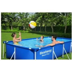 Piscine Tubulaire Rectangulaire BESTWAY - 400 X 211 X 81 Cm - 5 700 L - Steel Pro - 56424 - Blanc -Piscine Soldes Boutique 52053671 4