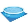 Pack BESTWAY Piscine Auto-portante Ronde - Fast Set - 366 X 76 Cm - Tapis De Sol - 366 X 366 - Gris