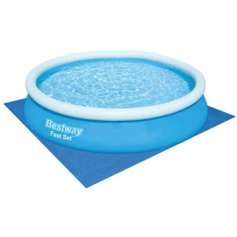 Pack BESTWAY Piscine Auto-portante Ronde - Fast Set - 366 X 76 Cm - Tapis De Sol - 366 X 366 - Gris 3 Pack BESTWAY Piscine Auto-portante Ronde - Fast Set - 366 X 76 Cm - Tapis De Sol - 366 X 366 - Gris