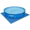 Pack BESTWAY Piscine Tubulaire Ronde - Steel Pro Max - 366 X 100 Cm - Tapis De Sol - 366 X 366 - Bleu -Piscine Soldes Boutique 52443878 1