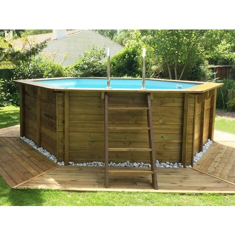 Piscine Bois Vanille Ø 4,00 X 1,19 M - Gré 4 Piscine Bois Vanille Ø 4,00 X 1,19 M - Gré – Image 2